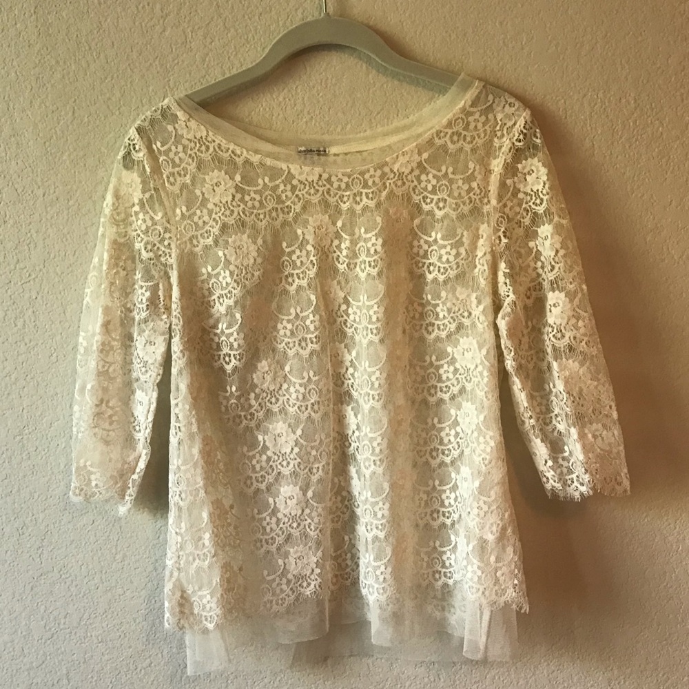Lace 3/4 sleeve top